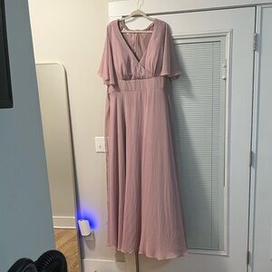 Elegant Pink Bridesmaid Dress